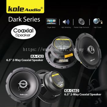 Kole Audio Dark Series 6.5″ 2-Way Car Audio Coaxial Speaker KA-C62 KA-C662