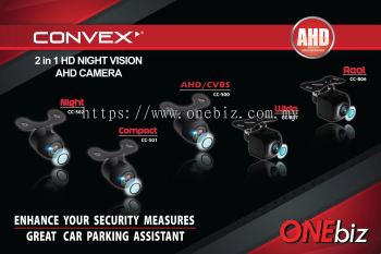 Convex 2 in 1 HD Night Vision AHD Camera - AHD / CVBS CC-S00  Compact CC-S01  Night CC-S02  Wide CC-B06  Real CC-B07