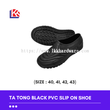 TA TONG BLACK PVC SLIP ON SHOE 