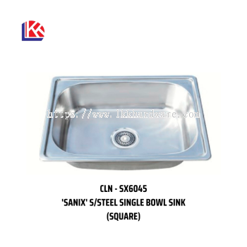 CLN-SX6045 CELONI SANIX S/STEEL SINGLE BOWL SINK (SQUARE)