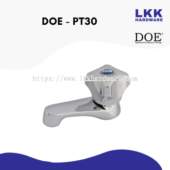 PT30 DOE SOLID BRASS BASIN PILLAR TAP WITH ABS ARROWLINE HANDLE
