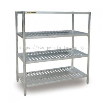 Mild Steel 4 Shelves Slotted Angle Storage Rack