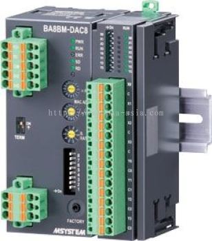 M-SYSTEM BA8 SERIES - REMOTE I/O COMPATIBLE WITH BACNET BUILDING AUTOMATION NETWORK