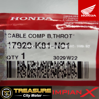 CABLE COMP. B, THROTTLE(17920-K81-N01)