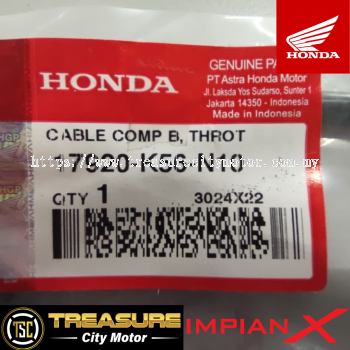CABLE COMP. B, THROTTLE (17920-K56-N10TH)