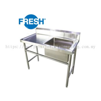 SINGLE BOWL SINK TABLE (RIGHT) (FRESH)