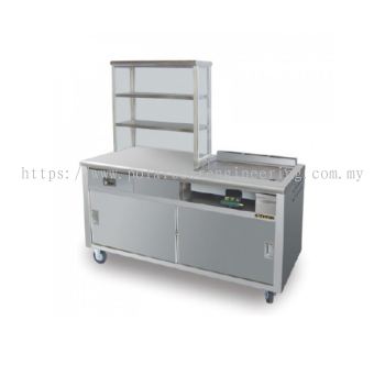 BURGER STALL WITH HOT PLATE & BURNER