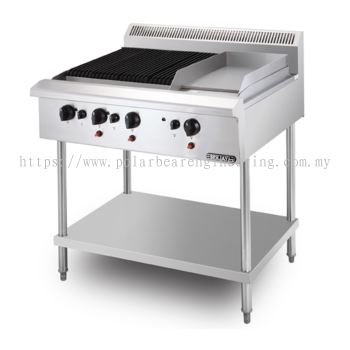 COMBINATION CHAR BROILER GRIDDLE (CB3BGG1BFS-17)