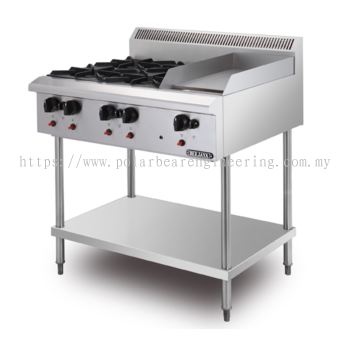 COMBINATION OPEN BURNER GRIDDLE (OB4GG1BFS-17)