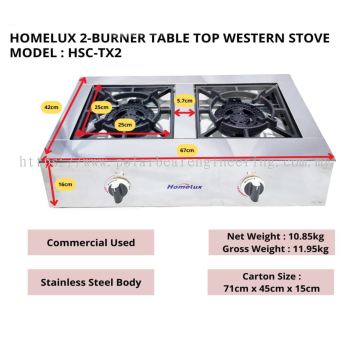 2 BURNER TABLE WESTERN STOVE