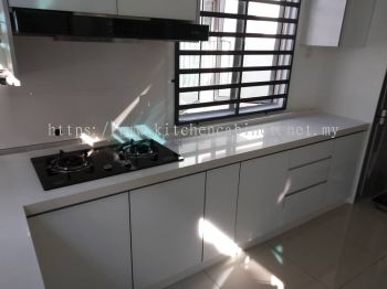 Built in kitchen cabinets Malaysia, Adenium  White Bukit Beruntung