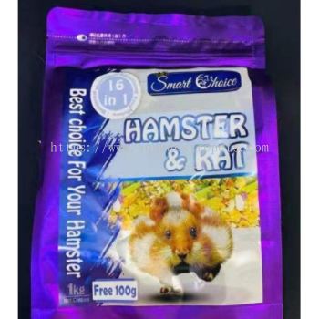 Smart choice 16in1 hamster &rat food 1kgfree100g