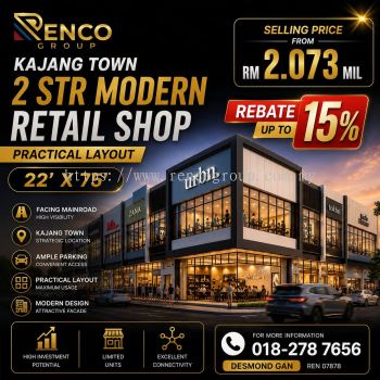 Kajang Town 2 Str Shop Modern Retail Shop