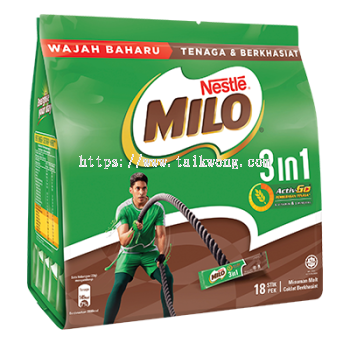 Milo Activ-Go 3 in 1 (33g X 18's)