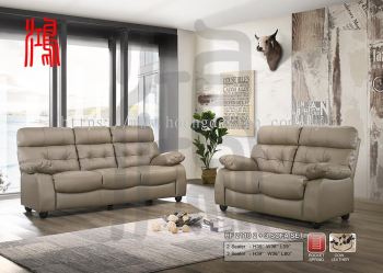 HF 2110 Geniune Cow Leather Sofa Set 2+3 Seater 