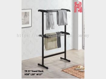 TR 37 Wooden Towel Rack (Double Layers) 