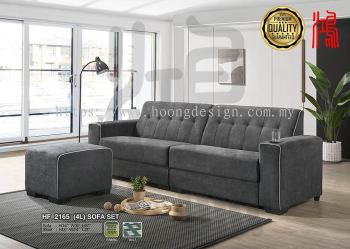 HF 2165 Fabric L-Shape Sofa Set 