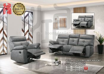 HF 2156 (1R+2RR+3RR) Case Leather Full Recliner Sofa Set PRE-ORDER