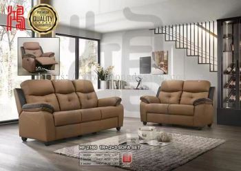 HF 2160 Case Leather Sofa Set 1 Seater Recliner + 2+3 Seater Sofa 