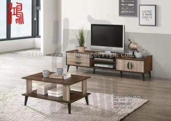 HF 1222 Wooden TV Cabinet + Coffee Table 
