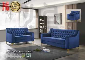 HF 2173 Flannel Fabric 1+2+3 Seater Sofa Set