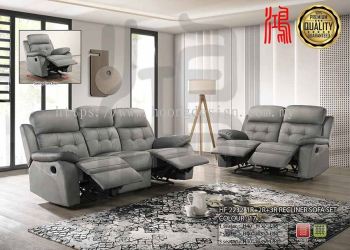 HF 2232 GLIDER RECLINER COMFORT SOFA SET 1GR+2RR+3RR (LIGHT GREY) (NEW)