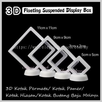 Elegant Brooch 3D Transparent Jewellry Display Storage Box Kotak Permata Kotak Hadiah Kotak Brooch Kotak Butang