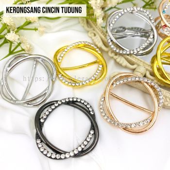 Elegant Brooch 1pc Kerongsang Cincin Tudung Bawal Brooch Ring Scarf Buckle G3228