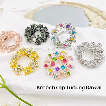 Elegant Brooch Klip Tudung Bawal Muslimah Scarf Buckle Clip Ring Tudung clip Brooch Hijab K221