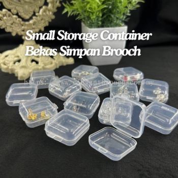 Elegant Brooch 1pc Bekas Simpan Brooch Pin Kerongsang Kecil Transparent Plastic Container Small Storage Box