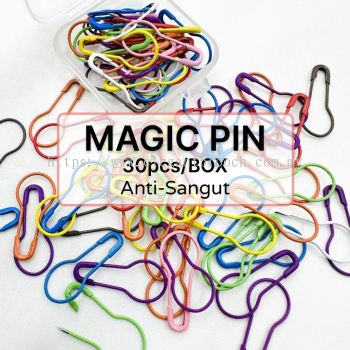 Elegant Brooch 30pcs [FREE BOX] Magic Pin Gourd Metal Pin Jarum Satey Pin Tudung Brooch Shawl Accessories Clot