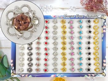 Fesyen ZK Wholesale Borong 100pcs Kerongsang Pin Tudung korea Borong Single Rhinestone Baby brooch Hijab S090D