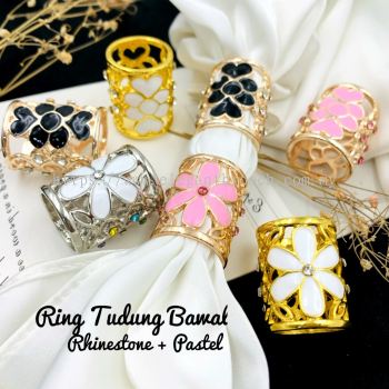 Elegant Brooch 1pc Cylinder Brooch Ring Pastel Kerongsang Cincin Tudung Bawal Hijab Muslimah Buckle R3338 & R3340