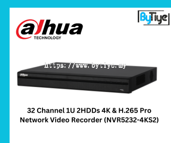 32 Channel 1U 2HDDs 4K & H.265 Pro Network Video Recorder (NVR5232-4KS2)