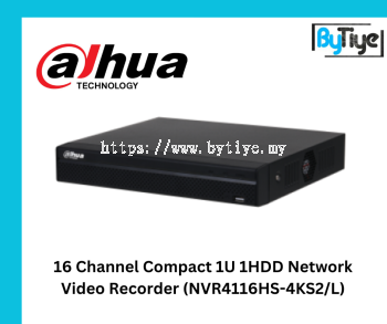 16 Channel Compact 1U 1HDD Network Video Recorder (NVR4116HS-4KS2/L)