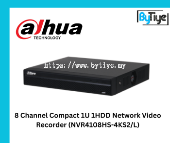 8 Channel Compact 1U 1HDD Network Video Recorder (NVR4108HS-4KS2/L)