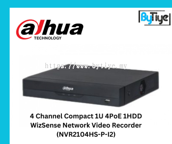 4 Channel Compact 1U 4PoE 1HDD WizSense Network Video Recorder (NVR2104HS-P-I2)