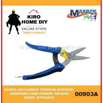 Mann's 6003 Garden Trimming Scissors/ Pruning Scissors/ Gardening Hand Pruner/ Pruning Shear  (Straight) - 00903A