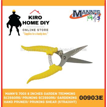 Mann's 7003 8 Inches Garden Trimming Scissors/ Pruning Scissors/ Gardening Hand Pruner/ Pruning Shear - 00903E