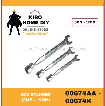Open End Box Spanner/ Box End Doubles Wrench (8mm - 19mm) - 00674AA/ 00674A/ 00674B/ 00674C/ 00674D/ 00674E/ 00674F/ 00674G/ 00674H/ 00674I/ 00674J/ 00674K