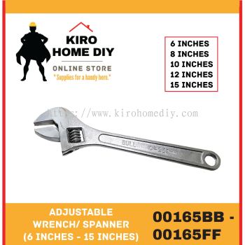 Adjustable Wrench/ Spanner (6 Inches - 15 Inches) - 00165BB/ 00165CC/ 00165DD/ 00165EE/ 00165FF
