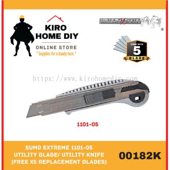 SUMO EXTREME 1101-05 Utility Blade/ Utility Knife (Free x5 Replacement Blades) - 00182K