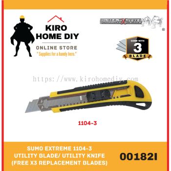 SUMO EXTREME 1104-3 Utility Blade/ Utility Knife (Free x3 Replacement Blades) - 00182I