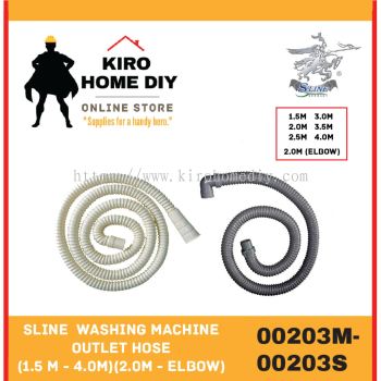 SLINE  Washing Machine Outlet Hose (1.5 M - 4.0M)(2.0M - Elbow) - 00203M/ 00203N/ 00203O/ 00203P/ 00203Q/ 00203R/ 00203S