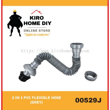 2 in 1 PVC Flexible Sink Drain Hose (1-1/4 Inches & 1-1/2 Inches)(Grey) - 00529J