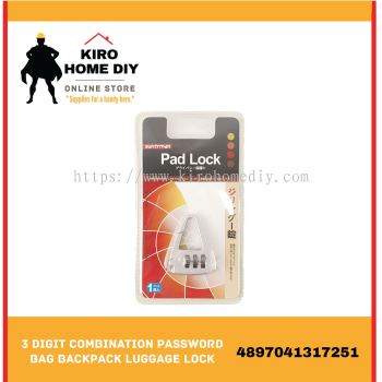 3 digit combination password  bag backpack luggage lock  - 4897041317251