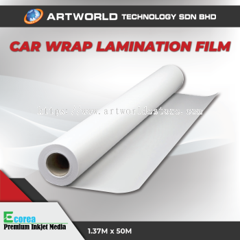 ECOREA PC6002M- LAMINATION FILM WHITE GLOSS STICKER 1.37M X 50M