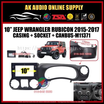 Jeep Wrangler Rubicon 2015 - 2017 ( With Canbus ) Android player 10'' inch Casing + Socket - M11371