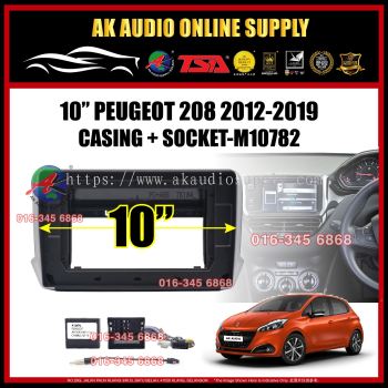 Peugeot  207/ 208 / 2008 2012 2013 - 2018 2019 Android 10" Inch  Casing + Socket With Canbus  - M10782