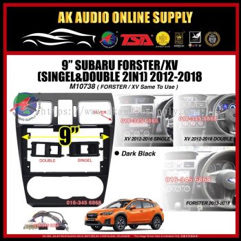 Subaru Forester / XV 2012 - 2016 ( 2 in 1 Single & Double ) Android Player 9" inch Casing + Socket - M10738